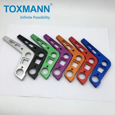 Partie de fraisage CNC à double roulement à courte traction en aluminium 6061-T6 anodisé haute précision
