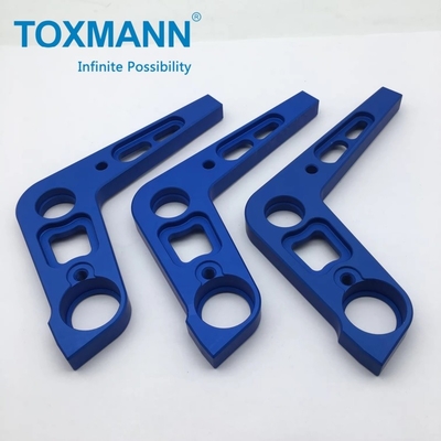 Partie de fraisage CNC à double roulement à courte traction en aluminium 6061-T6 anodisé haute précision